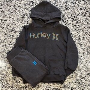 Hurley Kids' Charcoal Sweatpants & Hoodie Set
